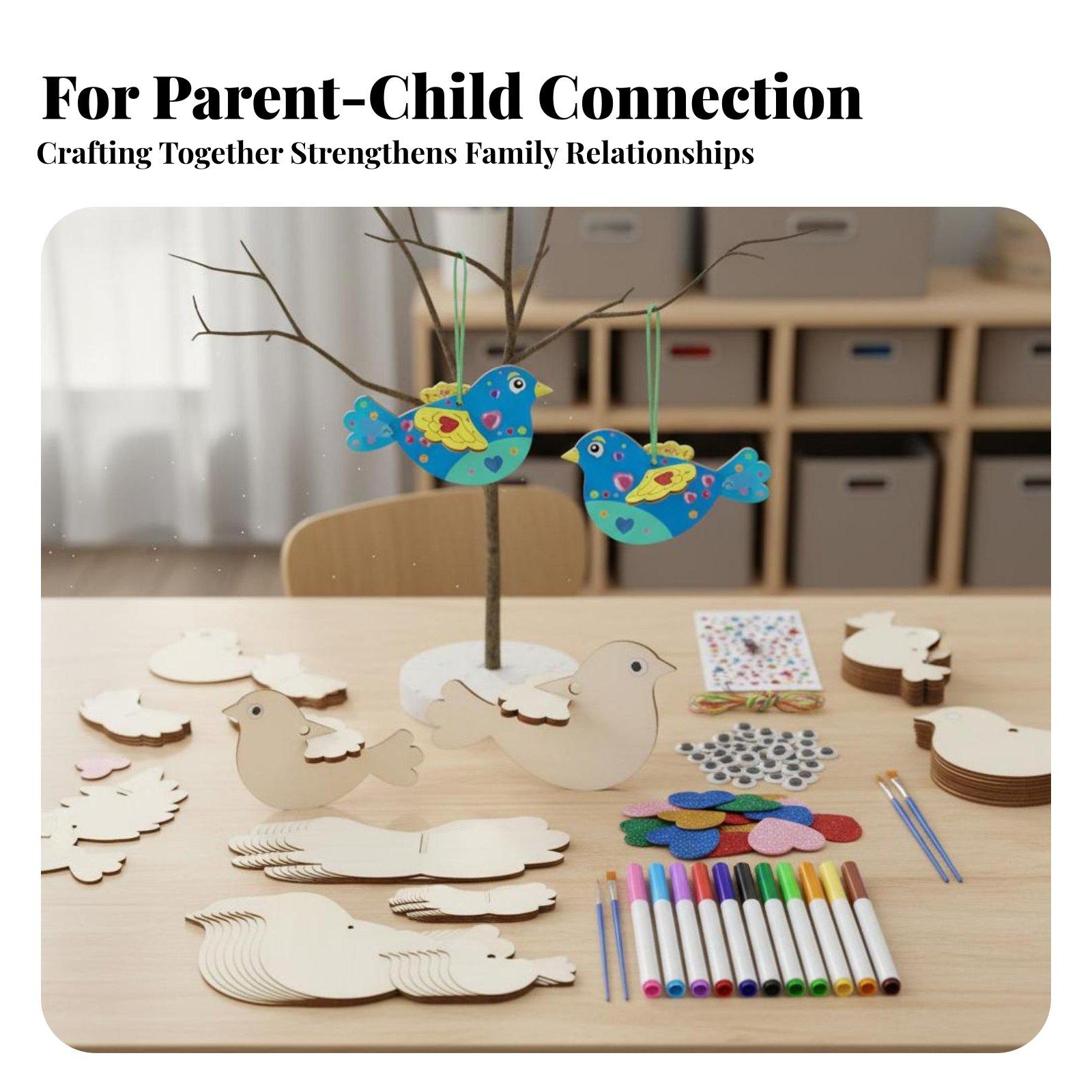 DIY Wooden Bird Ornament Craft - огляд і ціна Kids Education Activities