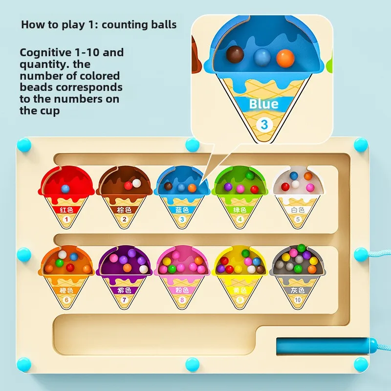 Ice Cream Magnetic Color and N - огляд і ціна Kids Education Number